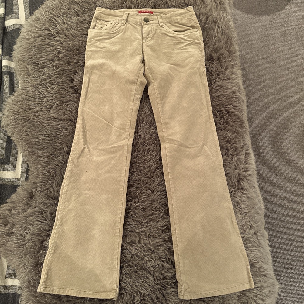 Vintage Flared Corduroy Cream Color Pants.